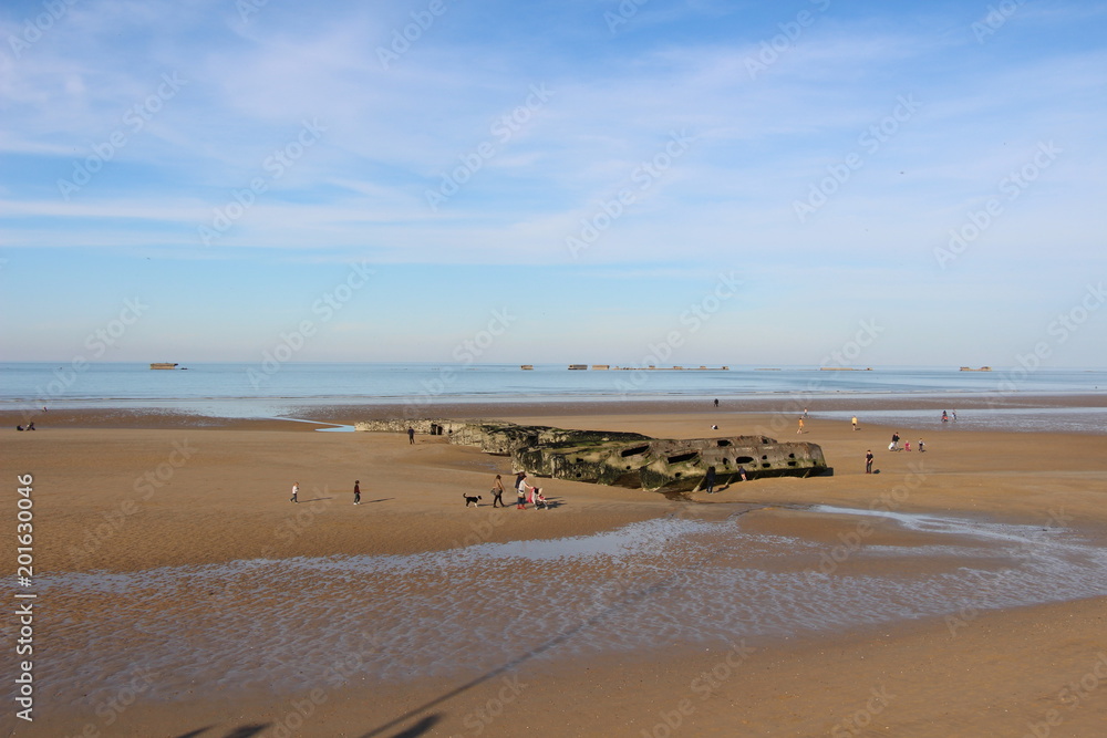 Landing day beach in Normandy