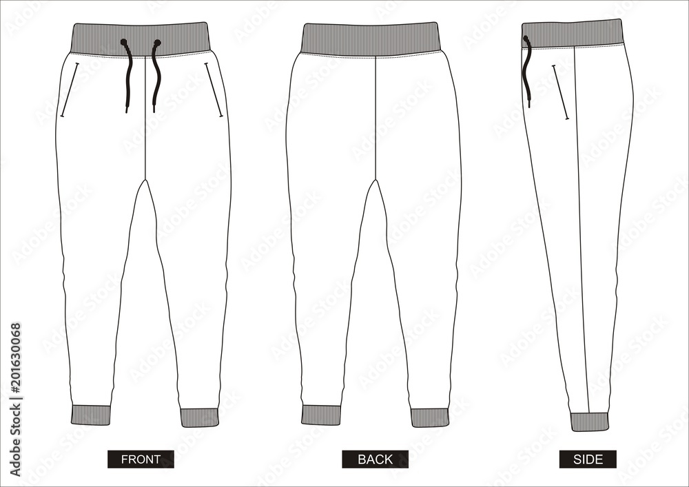 design vector template pants collection for men Stock Vector | Adobe Stock