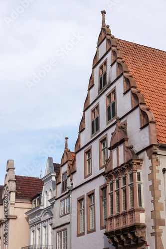 Häuser der Weserrenaissance in der Mittelstraße in Lemgo, Nordrhein-Westfalen