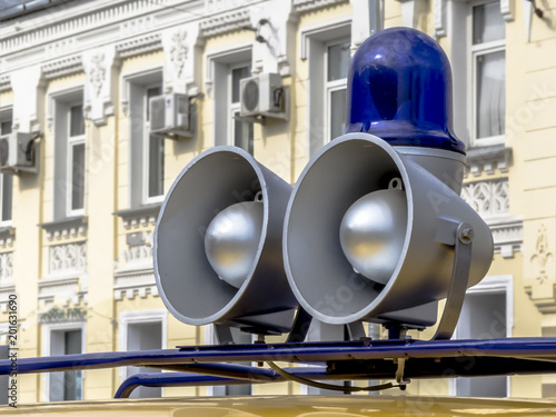 Police siren on the car