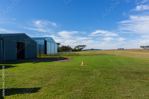 фотографія Airfield Grass Runway for light aircraft planes countryside