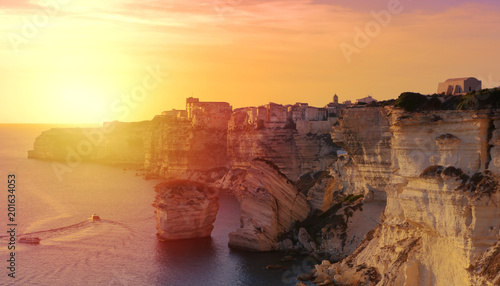 Bonifacio, coucher de soleil.
