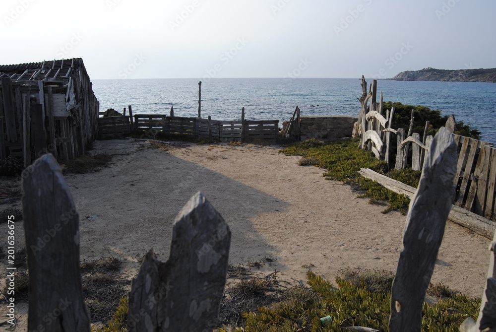 camino ahcia l aplaya de Rena Majore, spiaggia Rena Majore, Alguer, Alghero, Italia, al atardecer
