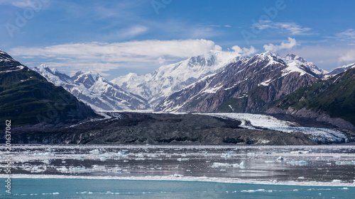 Hubbard Glacier in the Alaskan wilderness. 