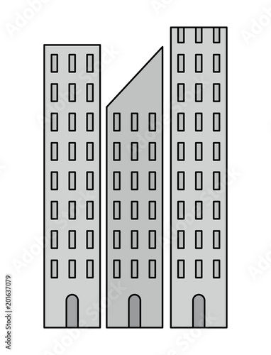 skyscraper of Paseo de la Reforma over white background, colorful design. vector illustration