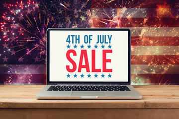 4th of july sale concept