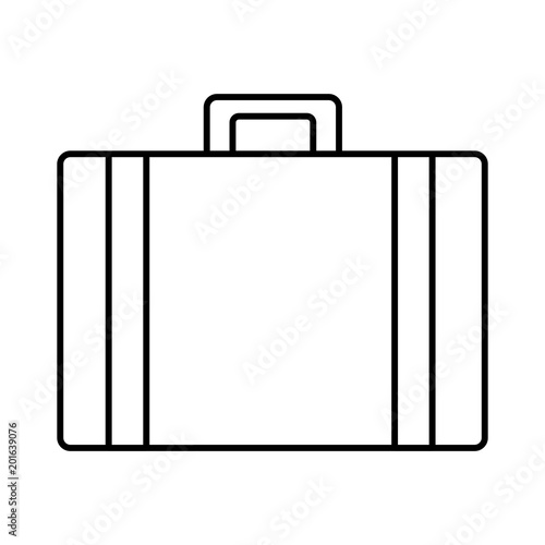 line briefcase object to save document papers photo