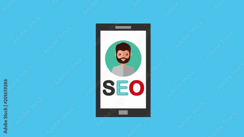 smartphone seo people network animation hd smartphone seo people network animation hd