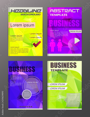 flyer design business and technology icons, creative template design for presentation, poster, cover, booklet, banner.