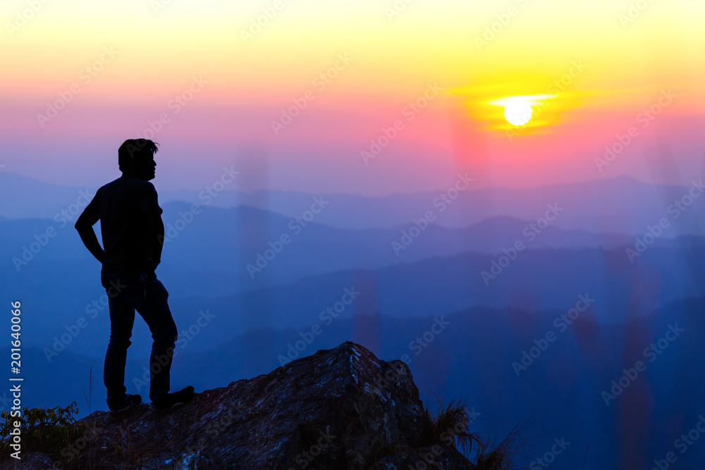 Sunset on the mountain. Sunset on the mountain.