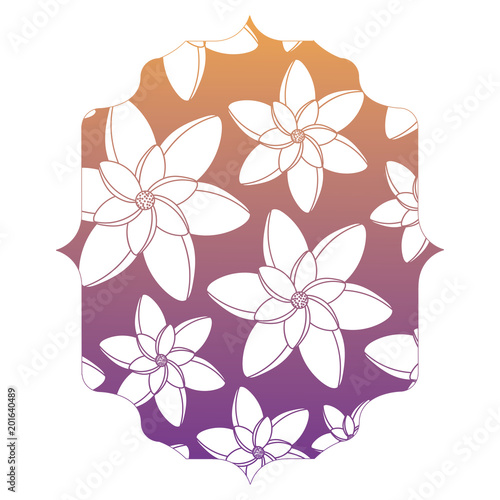 colorful decorative arabic frame with floral design  vector illustration