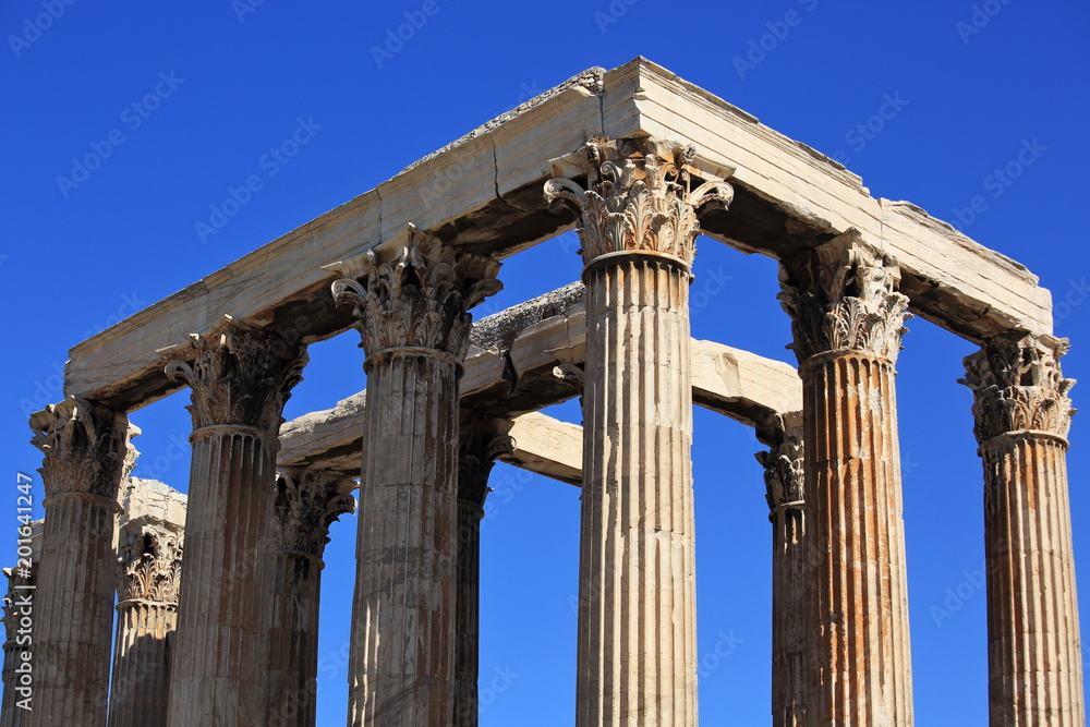 Ruins from Temple of Zeus in Athens, Greece
