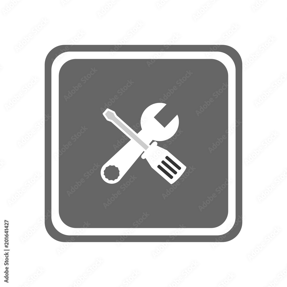 Screwdriver and Wrench icon. Vector Illustration Screwdriver and Wrench icon. Vector Illustration