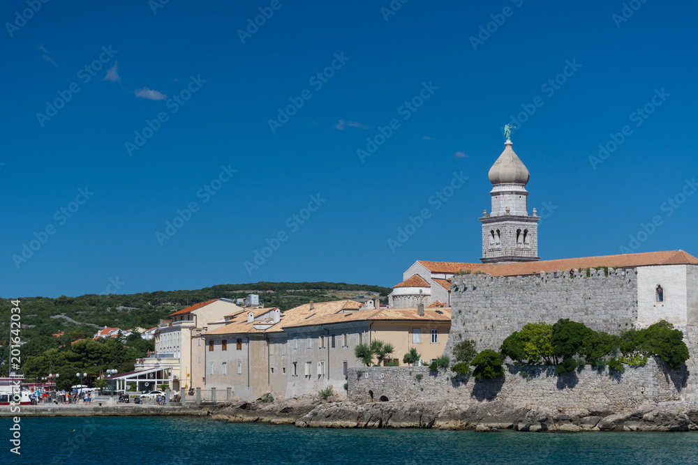 Historische Stadt auf der Insel Krk in Kroatien