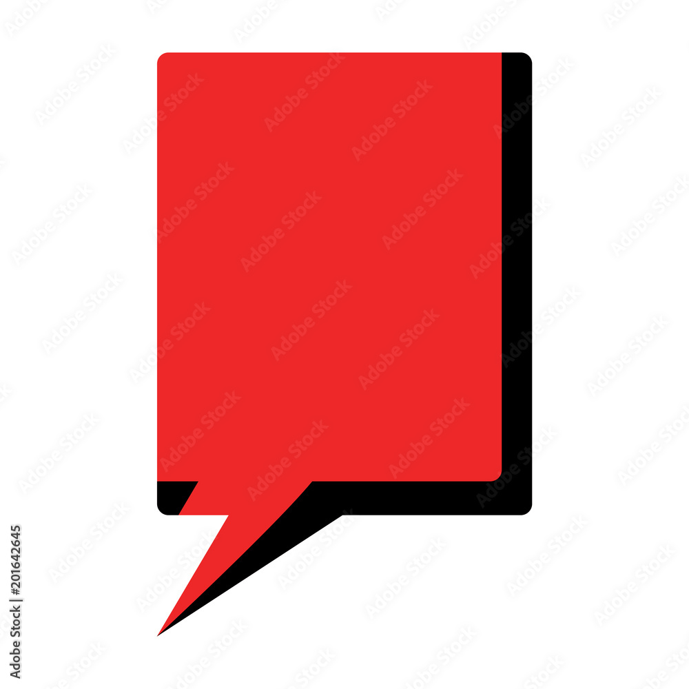 square speech bubble icon over white background, colorful design. vector illustration square speech bubble icon over white background, colorful design. vector illustration