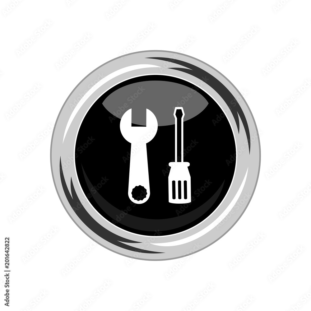 Screwdriver and Wrench icon. Vector Illustration Screwdriver and Wrench icon. Vector Illustration