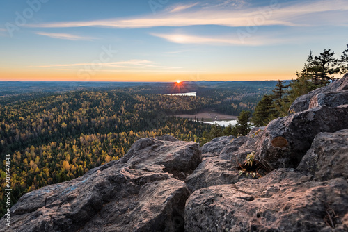 Sunset from the top of Teapot mountain - Prince George - British Columbia - Canada photo