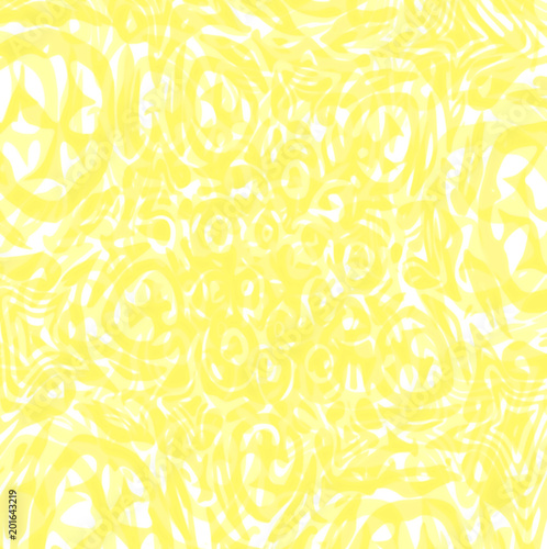 bright yellow watercolor retro floral wallpaper pattern, vector illustration