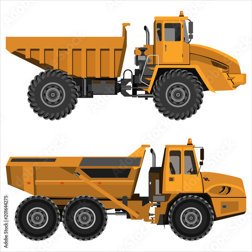 powerful articulated dump truck