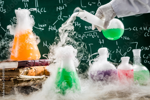 Testing new chemical formula in school laboratory