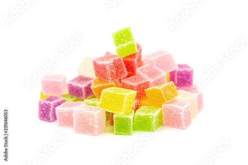 Assortment of colorful fruit jelly candy
