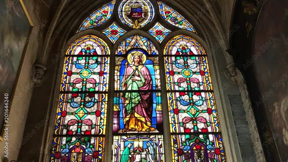 Vitrail de l'église Saint-Germain-l'Auxerrois à Paris Vitrail de l'église Saint-Germain-l'Auxerrois à Paris
