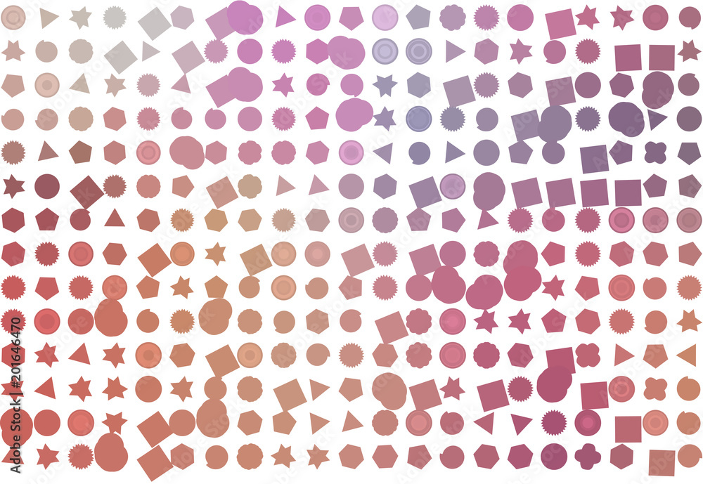Abstract background with shape of mixed pattern. Messy, vector, bubbles & circles.
