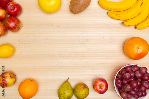 Composition of fruit showing health concept