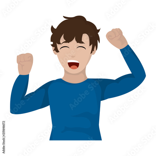 man waking up and yawning with pijama clothes