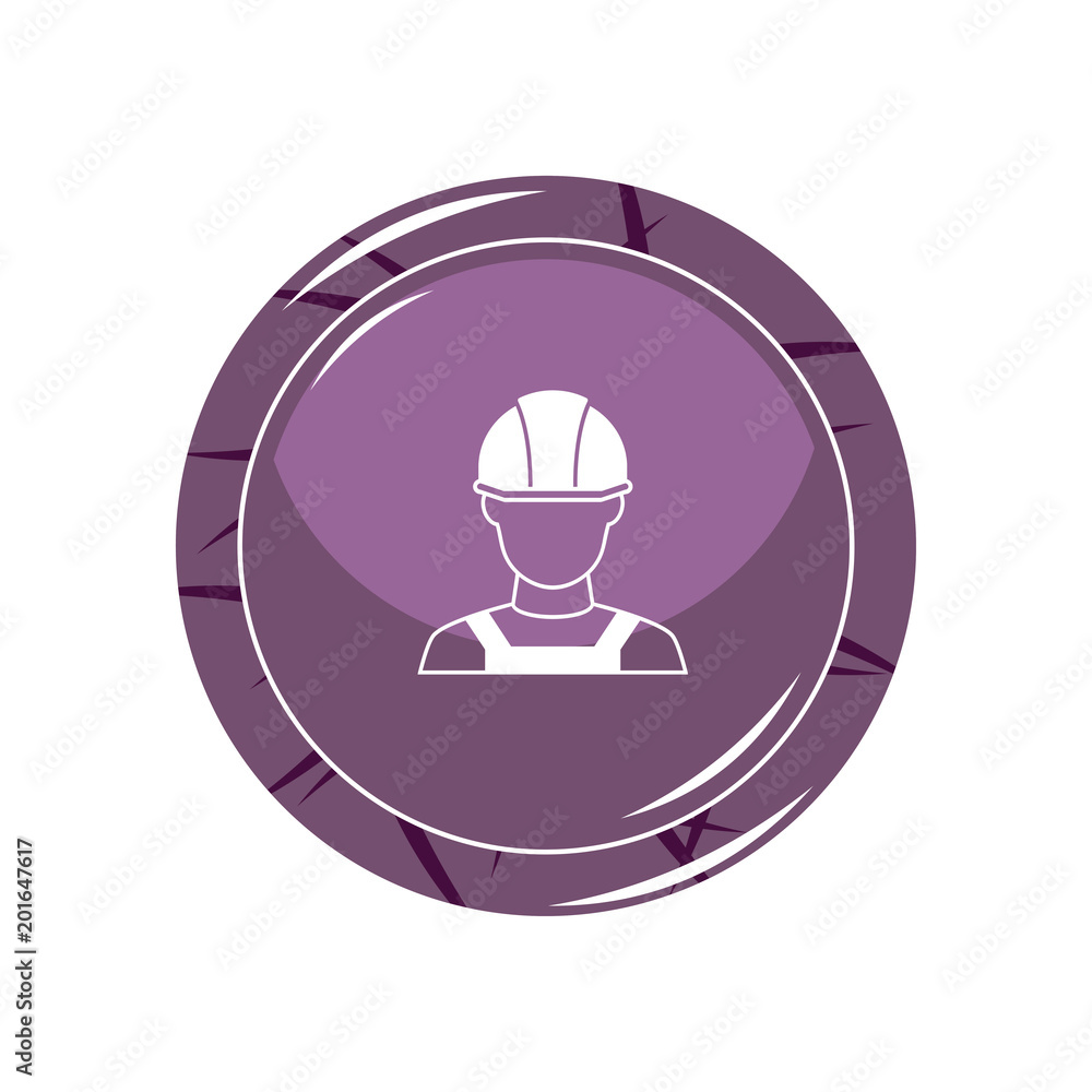 Builder in hemlet icon. Vector Illustration Builder in hemlet icon. Vector Illustration