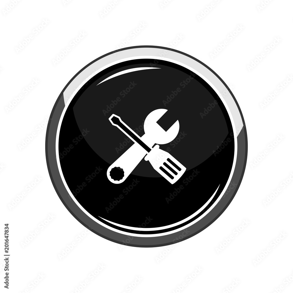 Screwdriver and Wrench icon. Vector Illustration Screwdriver and Wrench icon. Vector Illustration