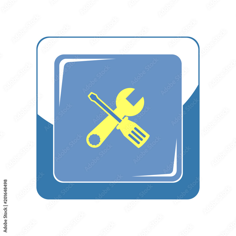 Screwdriver and Wrench icon. Vector Illustration Screwdriver and Wrench icon. Vector Illustration