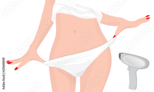 Lazer hair removal results vector illustration
