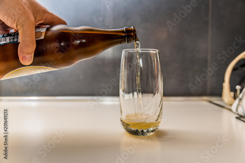 Beer Pour from Bottle to Glass