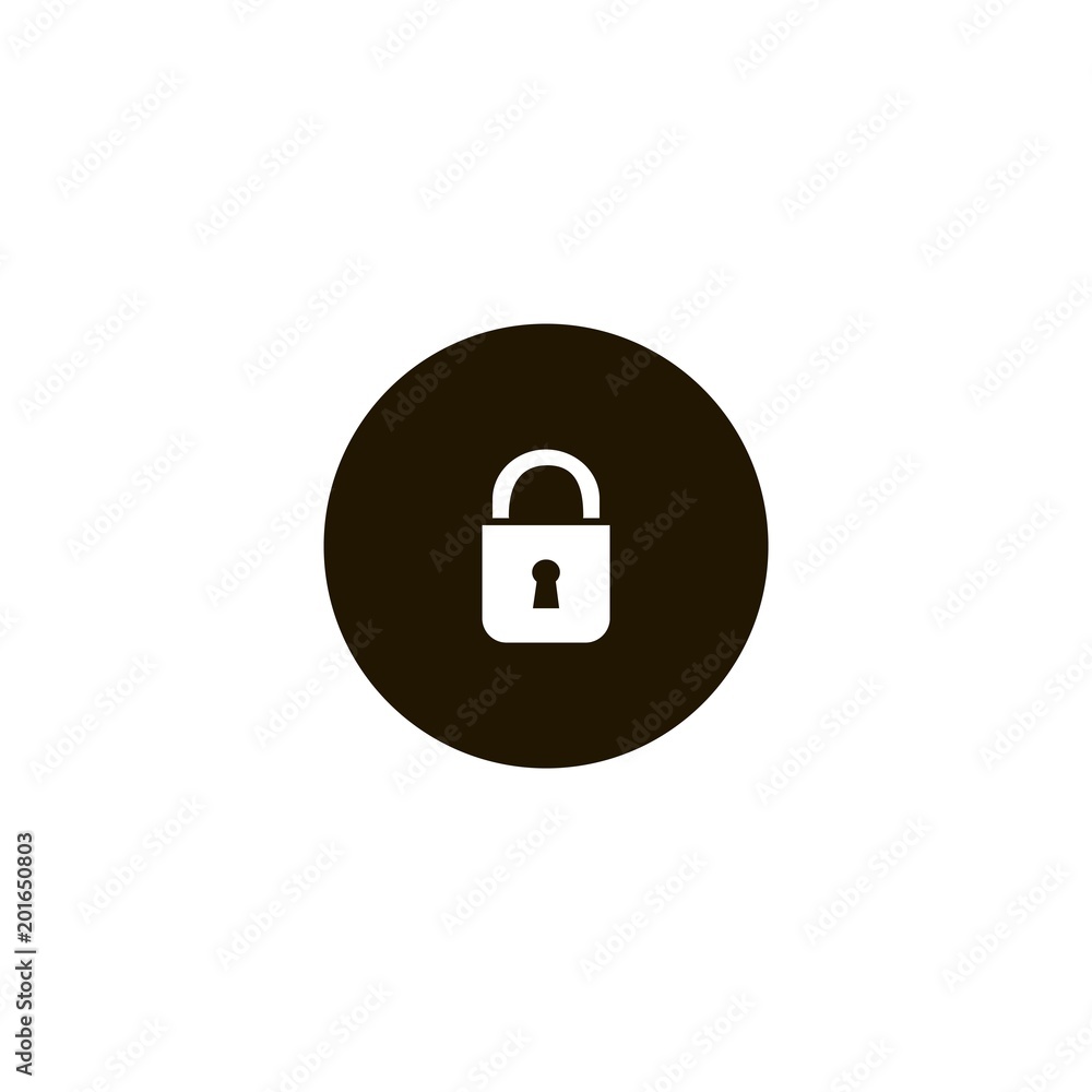 Lock icon. flat design Lock icon. flat design