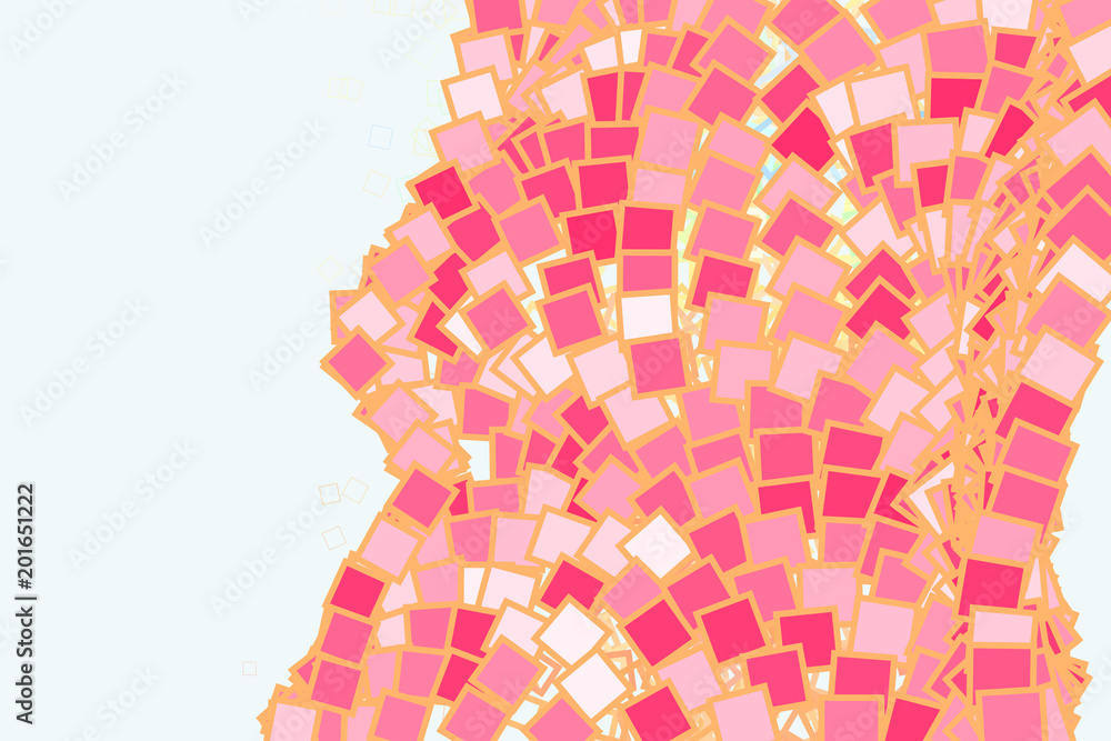 Obraz premium Color abstract square, rectangle pattern generative art background. Texture, backdrop, surface & wallpaper.