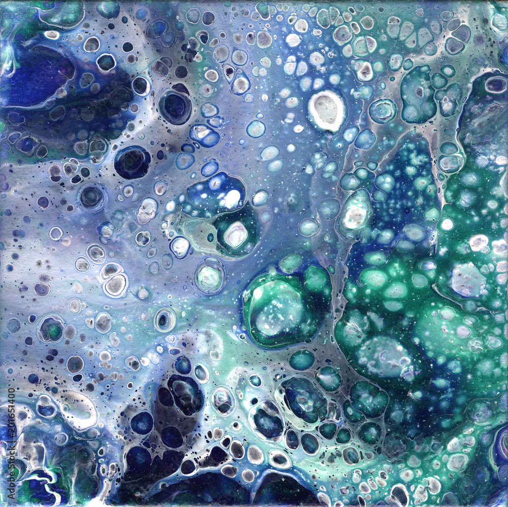 Picture made in technique fluid art 