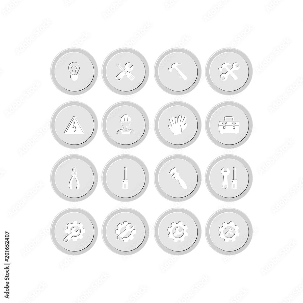 Tools icon. Flat vector icon set Tools icon. Flat vector icon set