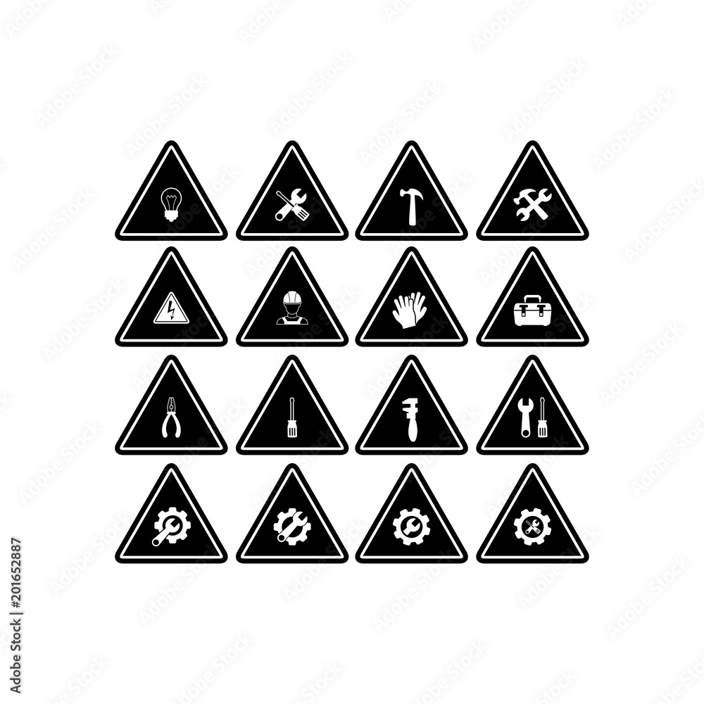 Tools icon. Flat vector icon set Tools icon. Flat vector icon set