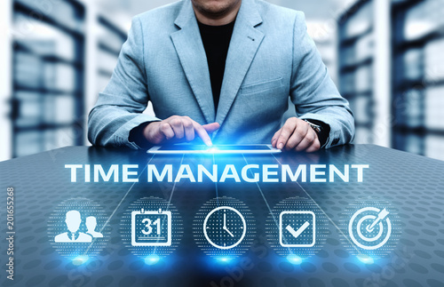 time management project efficiency strategy goals business technology internet concept