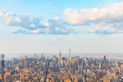 Canvas Print New York city and Manhattan aerial view