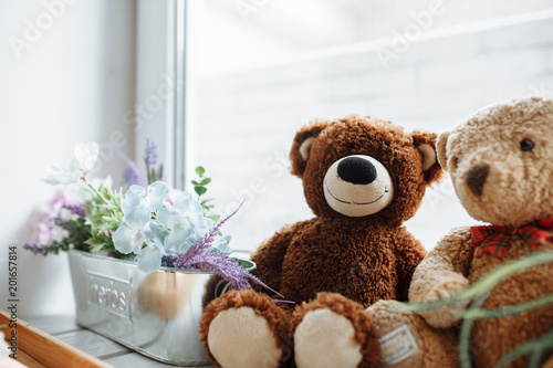 Teddy bear . bear with flowers