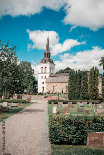 Cathedral in forest . Church 