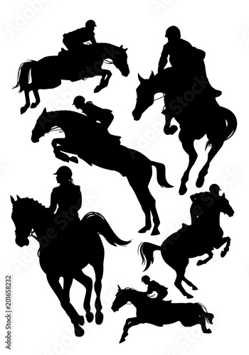 show jumping vector illustration
