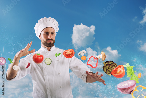 Magic chef ready to cook a new dish