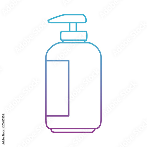 shampoo for mascots in plastic bottle vector illustration design