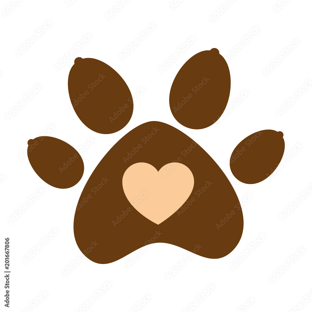 Fototapeta premium paw mascot isolated icon vector illustration design