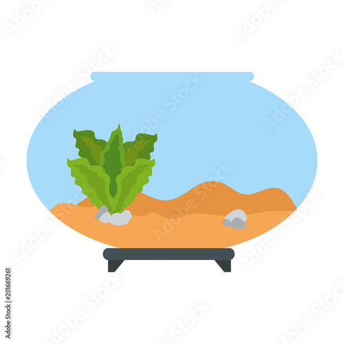 aquarium bowl without fish icon vector illustration design