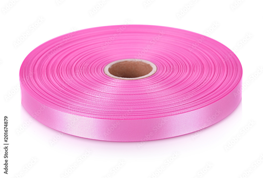 Bright pink ribbons isolated on white background. Bright pink ribbons isolated on white background.
