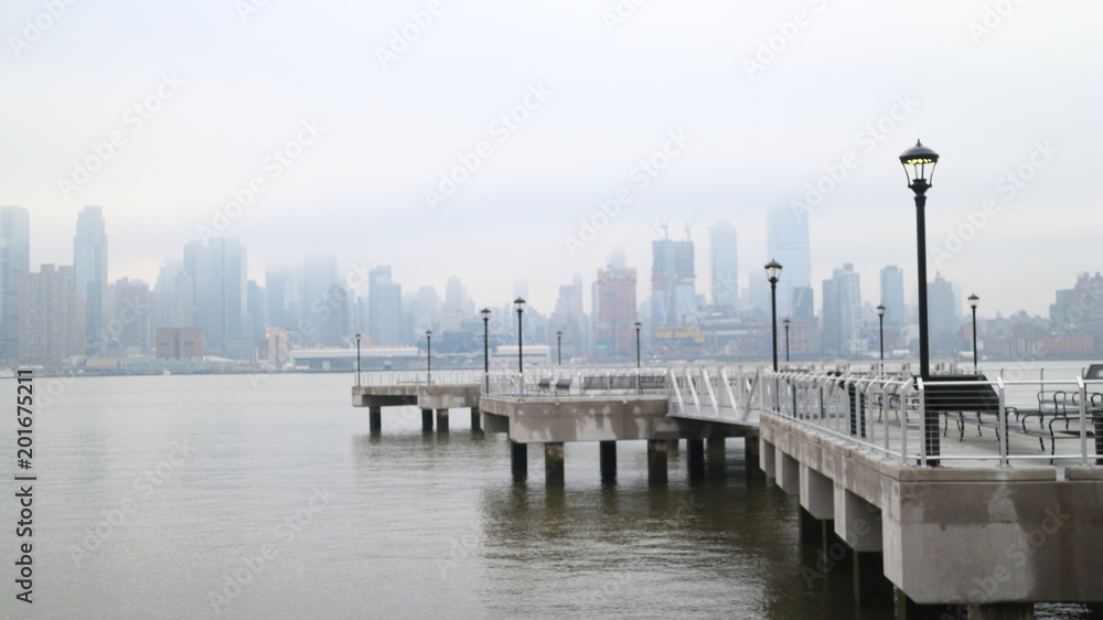 New York Skyline with fog